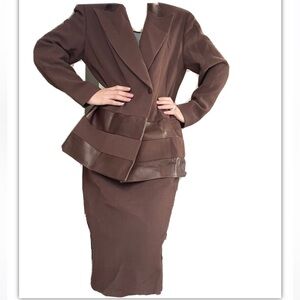 Vintage Claude Rap Women’s Business Skirt and Blazer Set